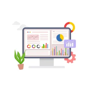 Data analytics dashboard and business finance report Investment or website SEO 👇🏼